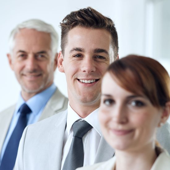 The faces of corporate success.